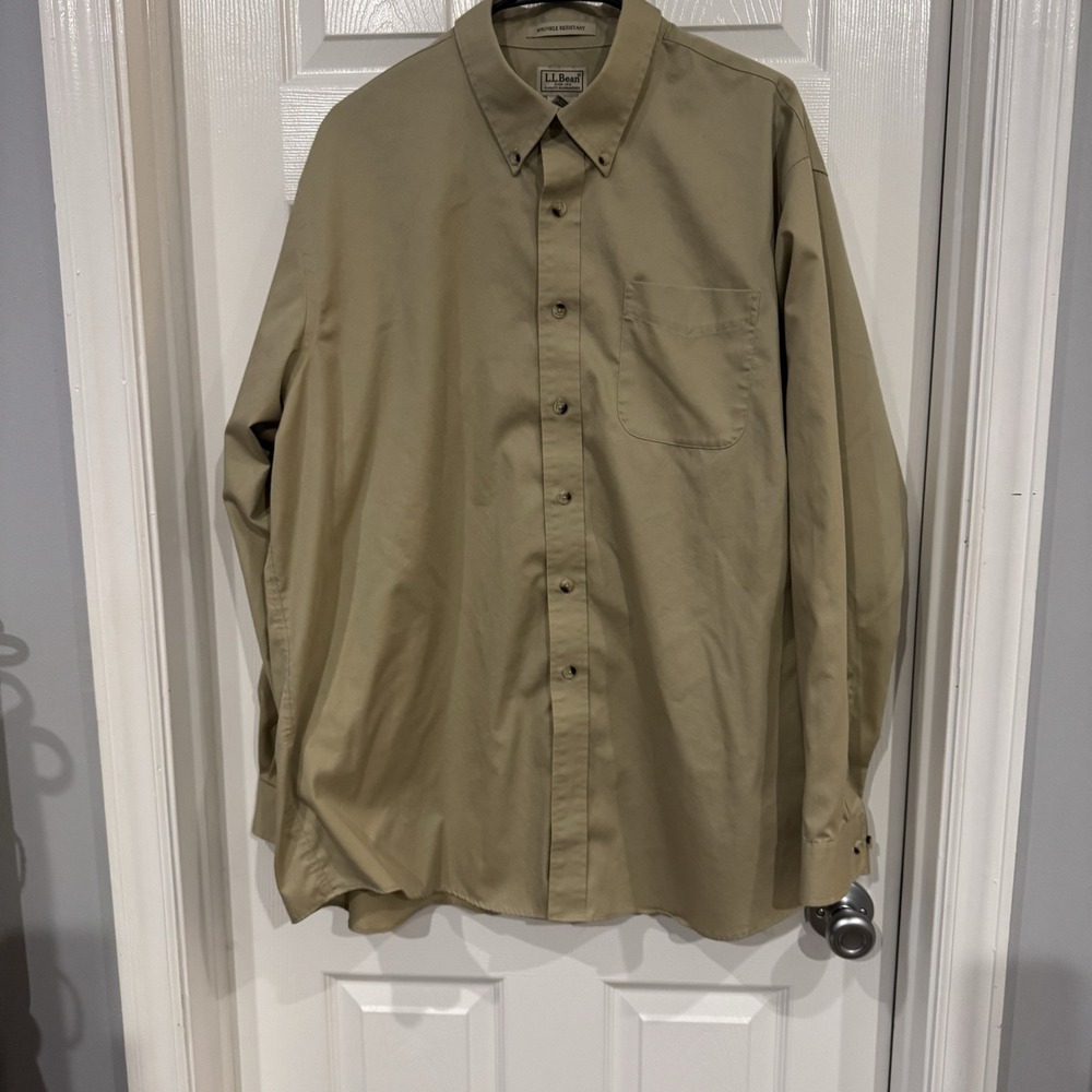 L.L. Bean Classic Button-Down Shirt in Khaki